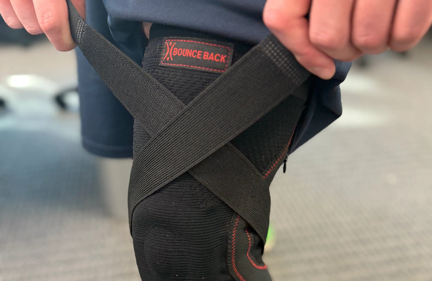 Bounce Back brace with adjustable compression straps.